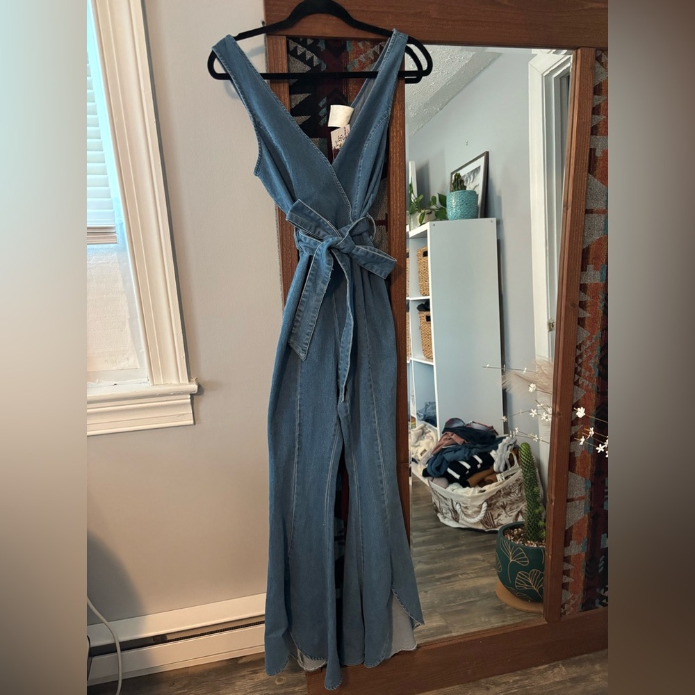NWT Vocal Blue Denim Jumpsuit